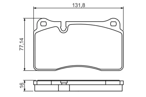 BOSCH Brake Pad Set, disc brake (0986494207)