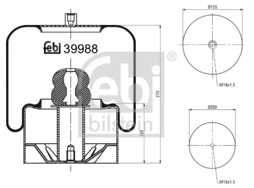 1x Bellow, air suspension