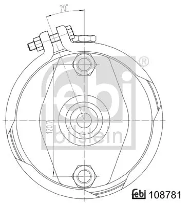 FEBI BILSTEIN 1x Diaphragm Brake Cylinder (108781)