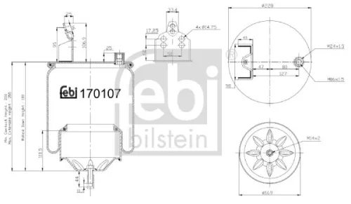 1x Bellow, air suspension