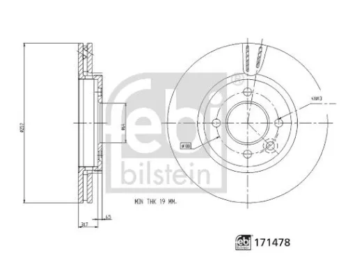 FEBI BILSTEIN 2x Brake Disc (171478)