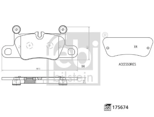 FEBI BILSTEIN 1x Brake Pad Set, disc brake (175674)