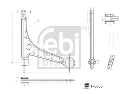 FEBI BILSTEIN 1x Control/Trailing Arm, wheel suspension (176055)