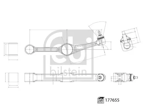 FEBI BILSTEIN 1x Control/Trailing Arm, wheel suspension (177655)