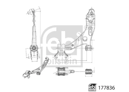 FEBI BILSTEIN 1x Control/Trailing Arm, wheel suspension (177836)