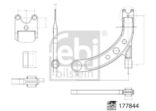 FEBI BILSTEIN 1x Control/Trailing Arm, wheel suspension (177844)