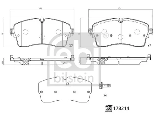FEBI BILSTEIN 1x Brake Pad Set, disc brake (178214)