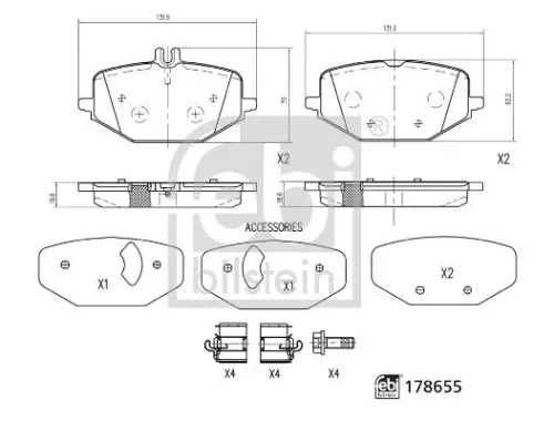 FEBI BILSTEIN 1x Brake Pad Set, disc brake (178655)