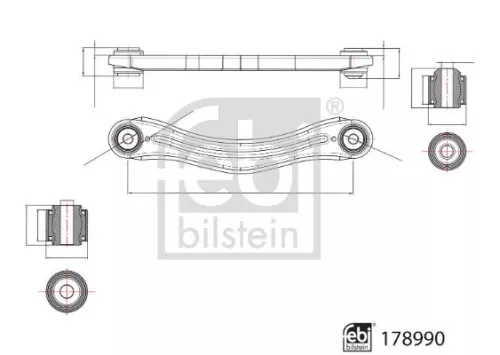 FEBI BILSTEIN 1x Control/Trailing Arm, wheel suspension (178990)
