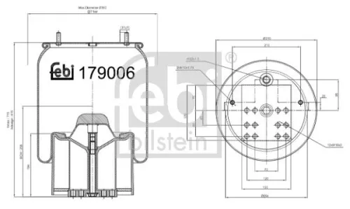1x Bellow, air suspension