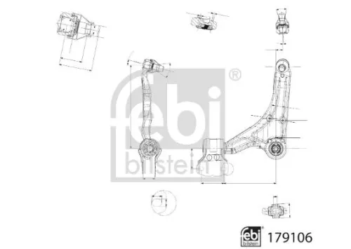 FEBI BILSTEIN 1x Control/Trailing Arm, wheel suspension (179106)
