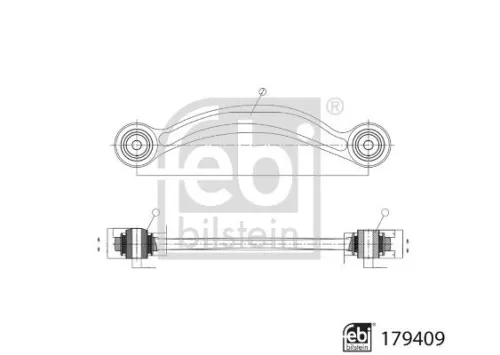 FEBI BILSTEIN 1x Control/Trailing Arm, wheel suspension (179409)
