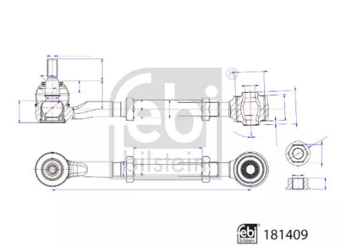 FEBI BILSTEIN 1x Control/Trailing Arm, wheel suspension (181409)