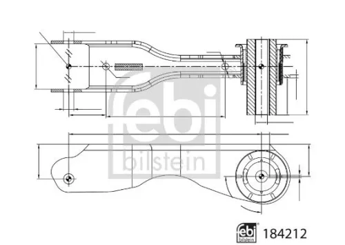 FEBI BILSTEIN 1x Control/Trailing Arm, wheel suspension (184212)