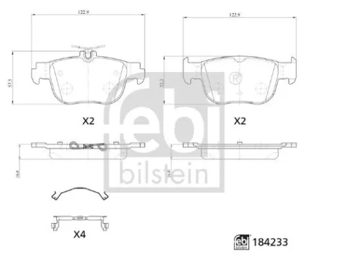FEBI BILSTEIN 1x Brake Pad Set, disc brake (184233)