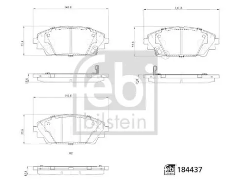 1x Brake Pad Set, disc brake