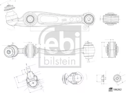 1x Control/Trailing Arm, wheel suspension