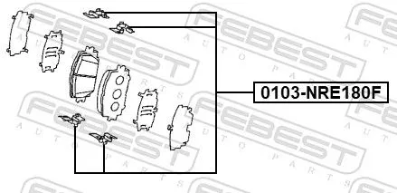 FEBEST Accessory Kit, disc brake pad (0103-NRE180F)