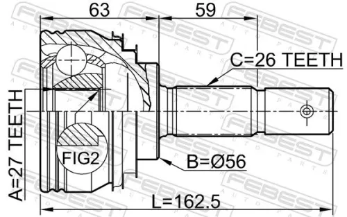 FEBEST Joint Kit, drive shaft (0110-012)