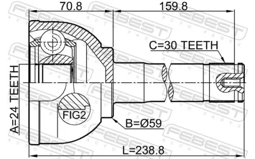 FEBEST Joint Kit, drive shaft (0110-057)