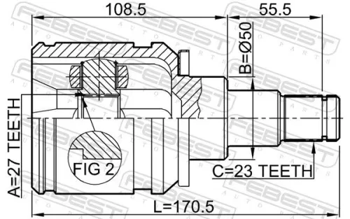 FEBEST Joint Kit, drive shaft (0111-ACA20LH)