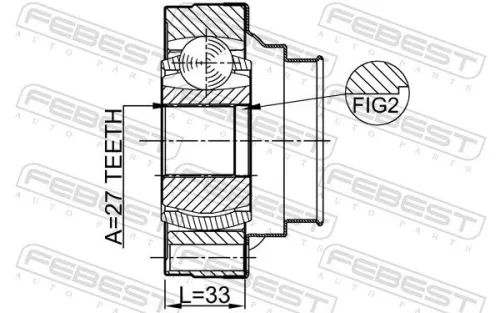 FEBEST Joint Kit, drive shaft (0111-ACU10)