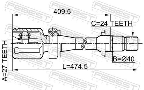 FEBEST Joint Kit, drive shaft (0111-ACV30RH)