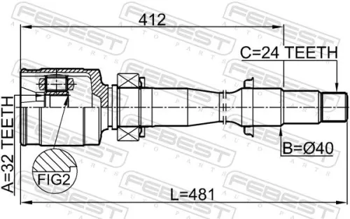 FEBEST Joint Kit, drive shaft (0111-ASV50RH)