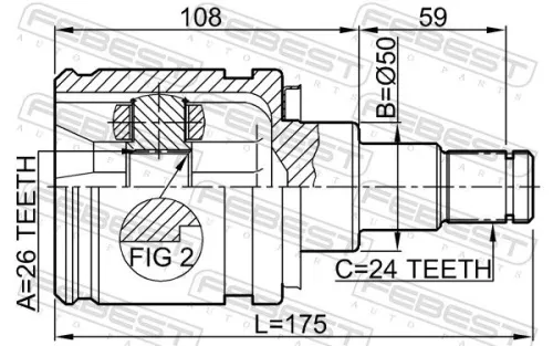 FEBEST Joint Kit, drive shaft (0111-AZT250LH)