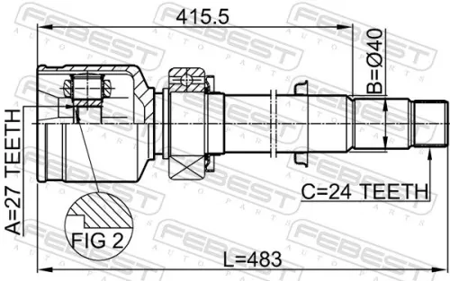 FEBEST Joint Kit, drive shaft (0111-GSV40RH)