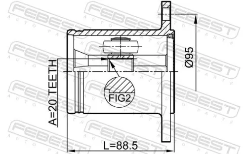 FEBEST Joint Kit, drive shaft (0111-MHU38R)