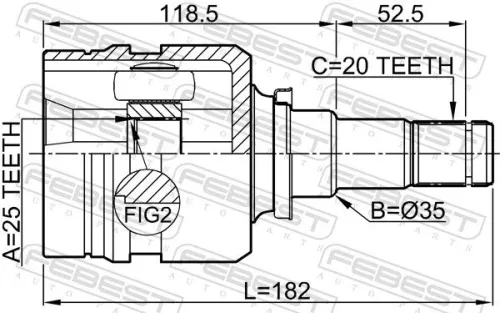 FEBEST Joint Kit, drive shaft (0111-NZE140)