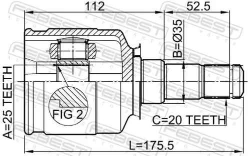 FEBEST Joint Kit, drive shaft (0111-ST215LH)