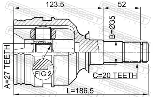 FEBEST Joint Kit, drive shaft (0111-SXV10LH)