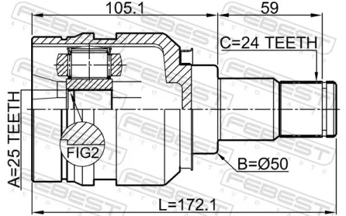 FEBEST Joint Kit, drive shaft (0111-ZVW30LH)