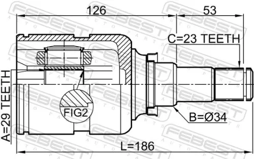 FEBEST Joint Kit, drive shaft (0111-ZZE132U)