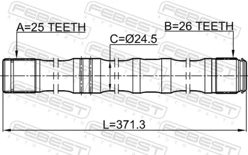 FEBEST Drive Shaft (0112-AZT251LH)