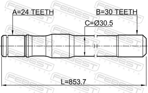 FEBEST Drive Shaft (0112-HZJ79LH)
