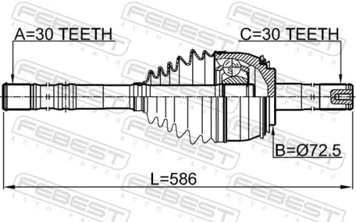 FEBEST Joint Kit, drive shaft (0114-074)