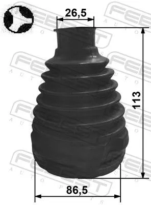 FEBEST Bellow, drive shaft (0115P-ASV70T)