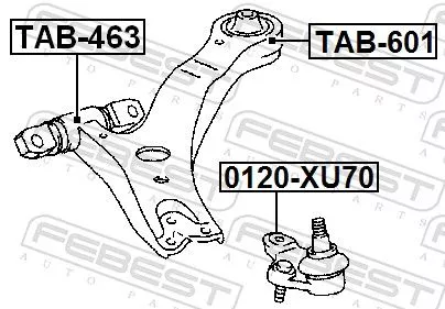 FEBEST Ball Joint (0120-XU70)