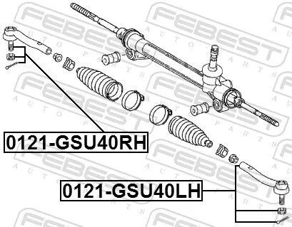 FEBEST Tie Rod End (0121-GSU40LH)