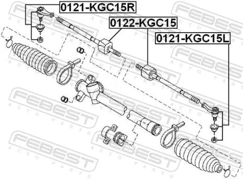 FEBEST Tie Rod End (0121-KGC15L)