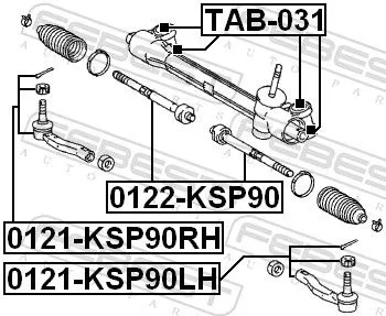 FEBEST Tie Rod End (0121-KSP90RH)