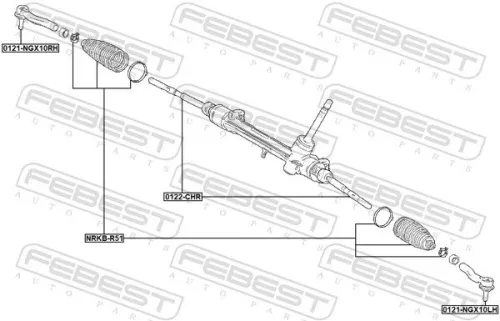 FEBEST Tie Rod End (0121-NGX10LH)