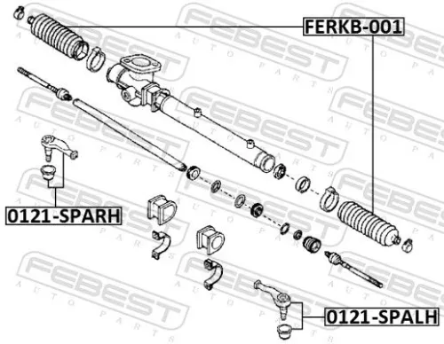 FEBEST Tie Rod End (0121-SPALH)