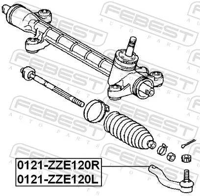 FEBEST Tie Rod End (0121-ZZE120L)