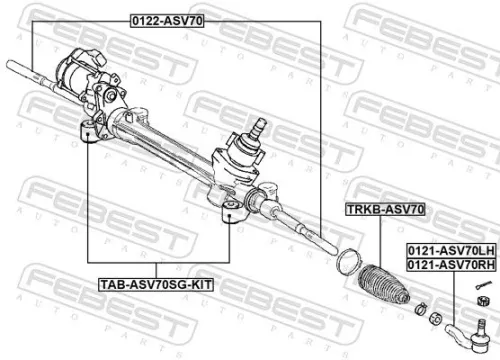 FEBEST Inner Tie Rod (0122-ASV70)