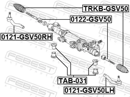 FEBEST Inner Tie Rod (0122-GSV50)