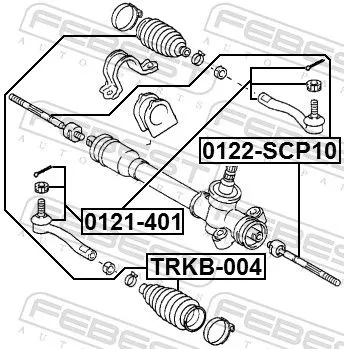 FEBEST Inner Tie Rod (0122-SCP10)